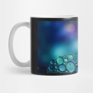 Colorful blurry background, ornament made of soft clear bubbles Mug